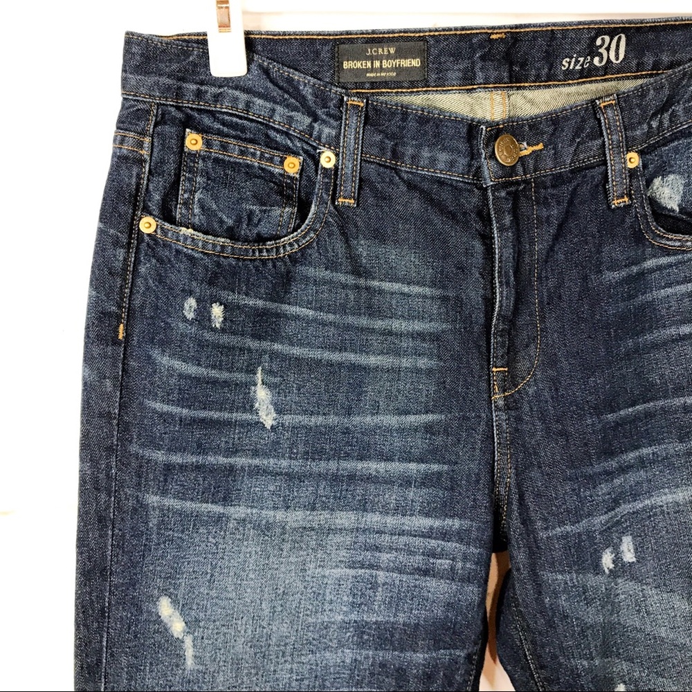 J. Crew Dark Wash Broken In Boyfriend Jeans SOLD - Picture 2 of 6